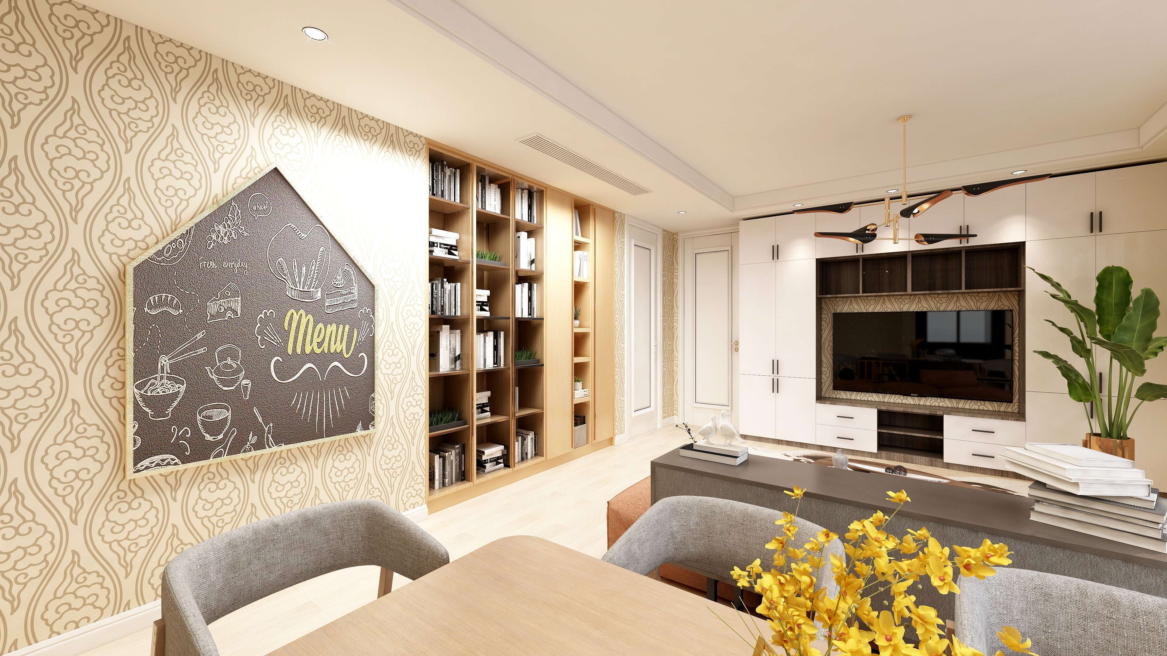 溫暖139方現(xiàn)代三居-副本-客餐廳-20210304-162430